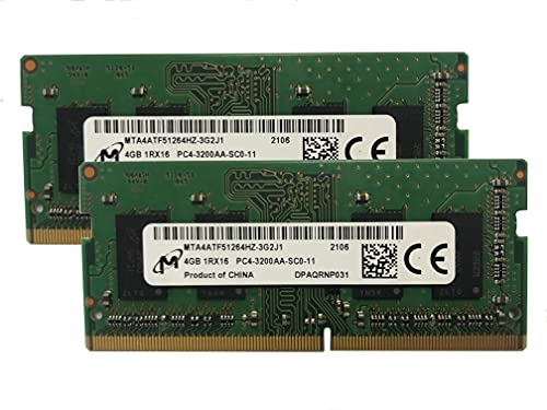 Micron 8GB KIT(2 x 4GB) DDR4 3200MHz PC4-25600 1.2V 1R x 16 SODIMM