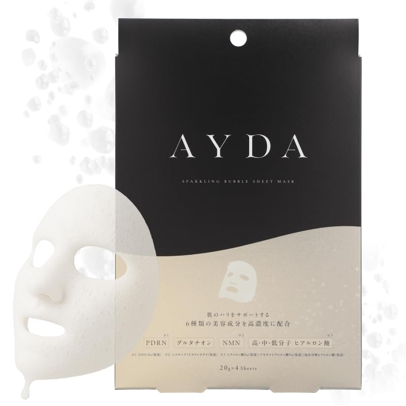 Amazon.co.jp: AYDA エイダ スパークリングバブルシートマスク 4枚入