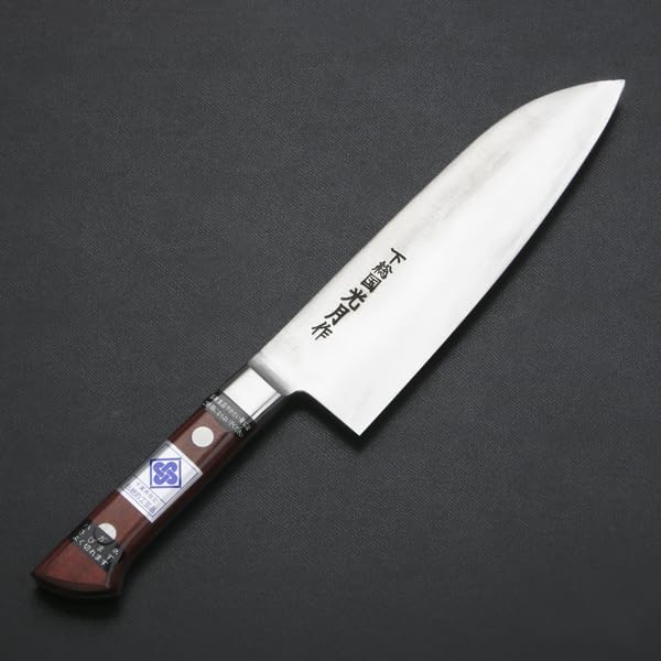 Amazon | 関東 三徳包丁 下総国光月作 180mm 『総手造り』 白紙1号