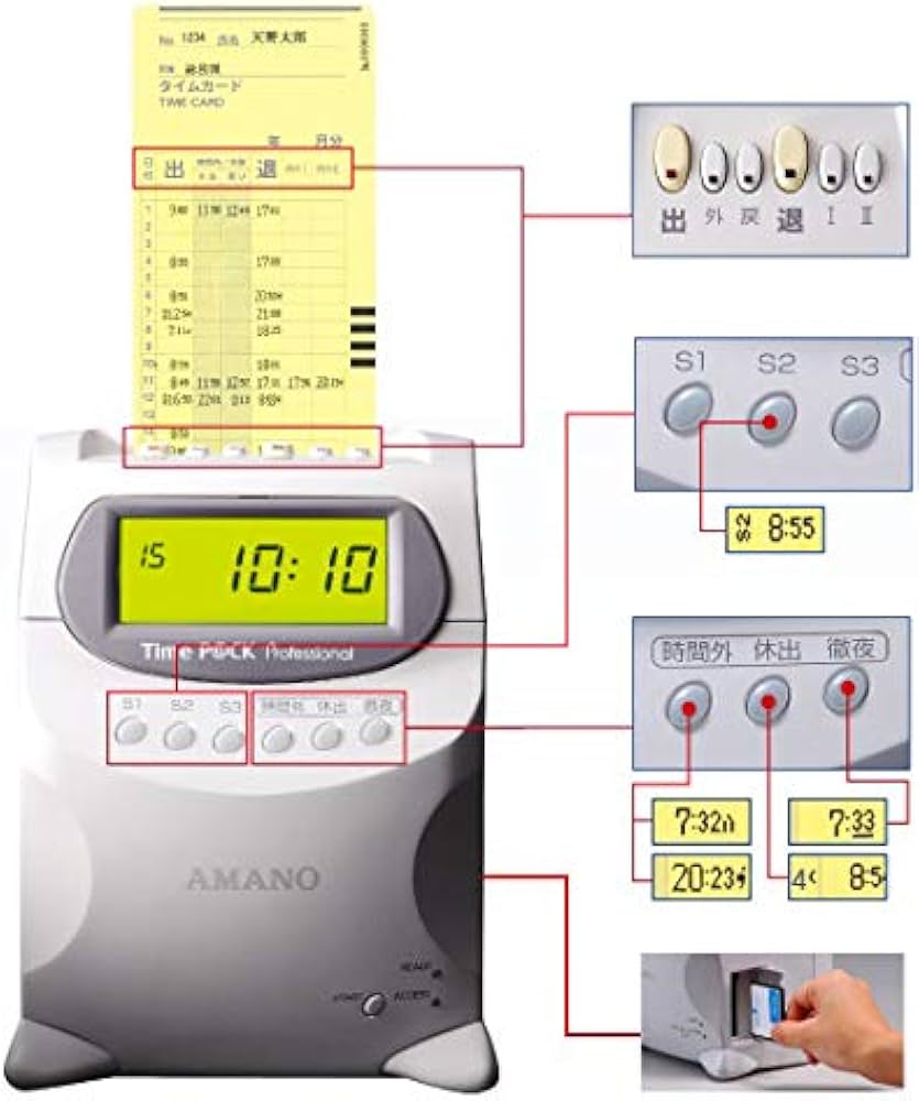 Amazon.co.jp: AMANO/アマノ タイムレコーダーTimeP@CK Professional