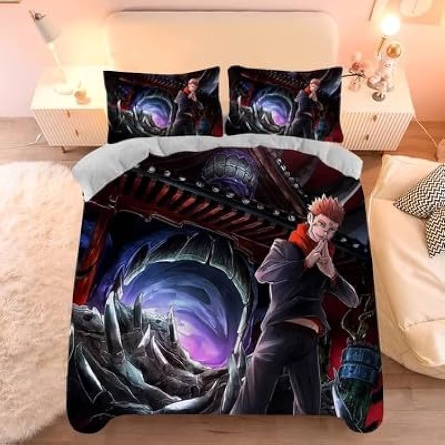 Amazon｜COOR 呪術廻戦 布団カバー 掛け布団カバー 五条悟 虎杖悠仁 枕