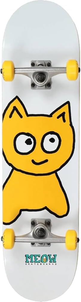 Amazon.com : Meow Skateboards Big Cat Soft Top White Mini Complete