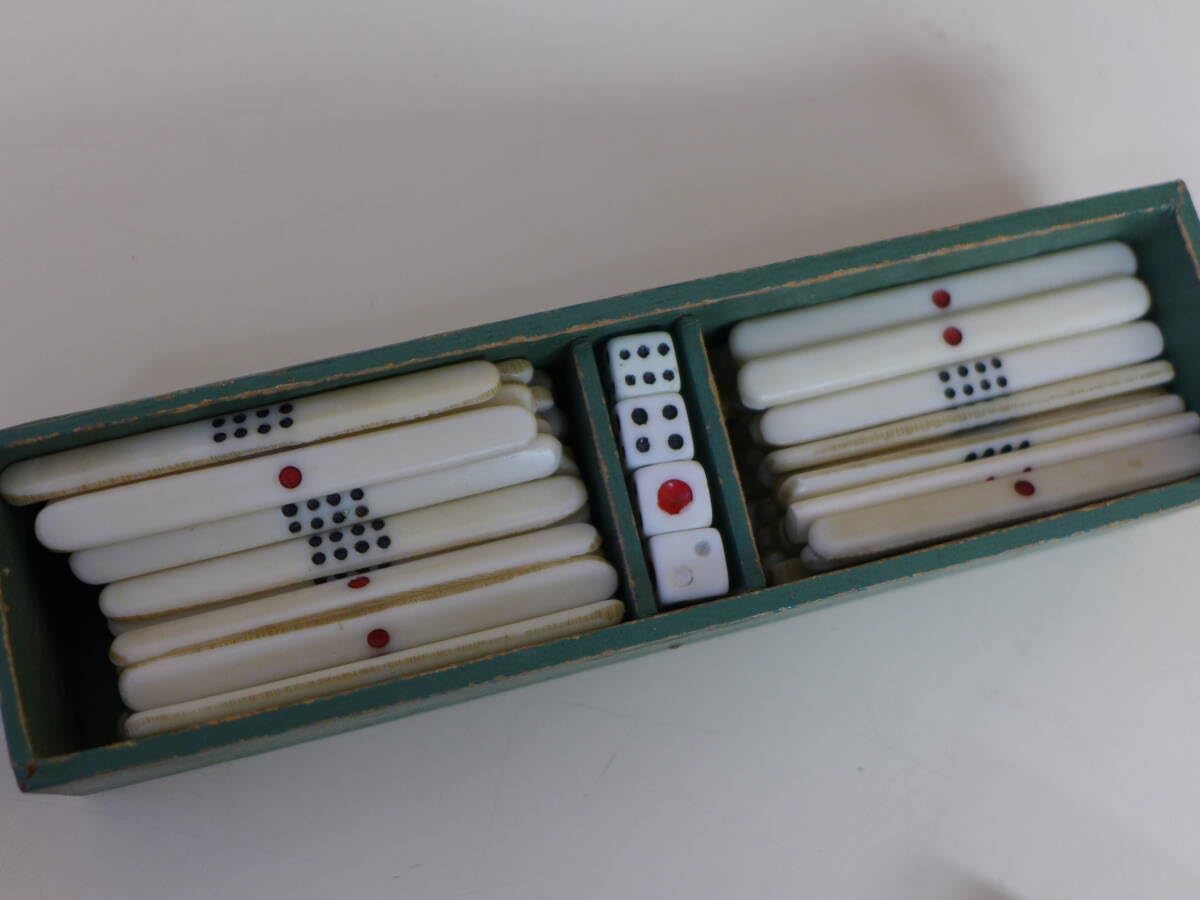 Amazon.co.jp: gg1512 時代物 麻雀牌 麻雀パイ 骨牌 竹牌 骨製 骨董