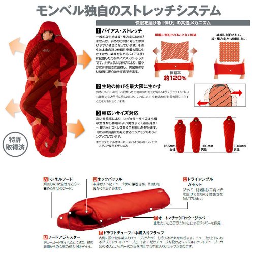 Amazon.co.jp: モンベル(mont-bell) 寝袋 バロウバッグ #3 サンライズ