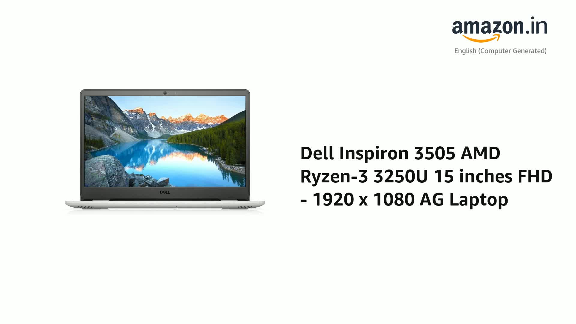 DELL Inspiron 3505 AMD Ryzen-3 3250U 15 inches FHD - 1920 x 1080