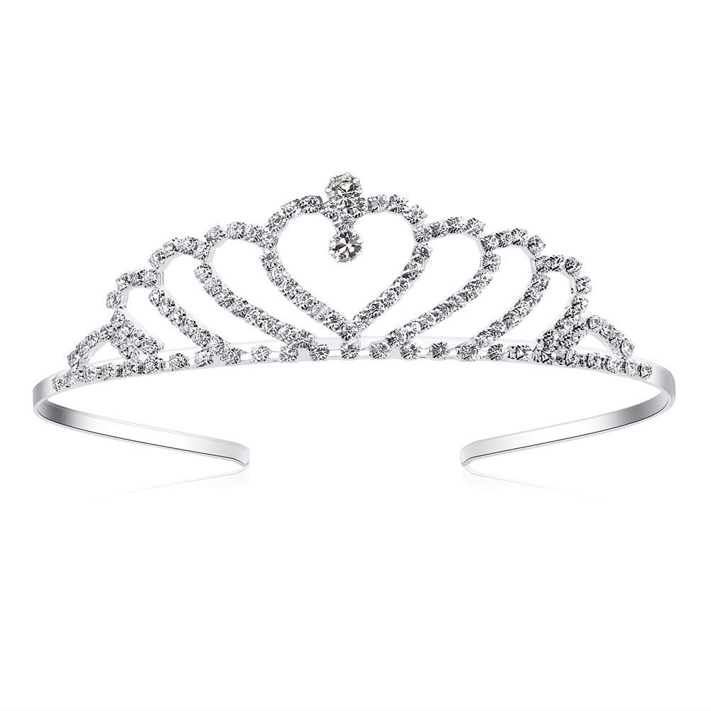 Amazon.com: Lovelyshop Girls Heart Rhinestone Tiara Crown for