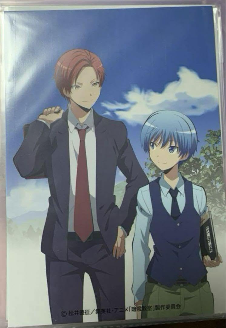 Amazon.co.jp: 暗殺教室 映画 特典 ブロマイド 潮田渚 赤羽業 7年後ver