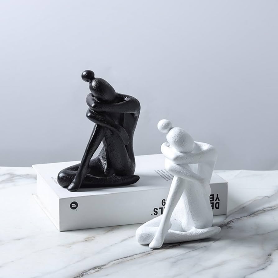 Amazon.co.jp: JAnjiaLxY 置物 オブジェ 座る人 人体 彫像 かわいい