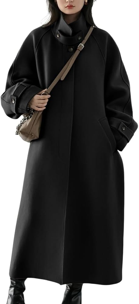 Amazon.com: chouyatou Women's Winter Hidden Single Breasted Wool