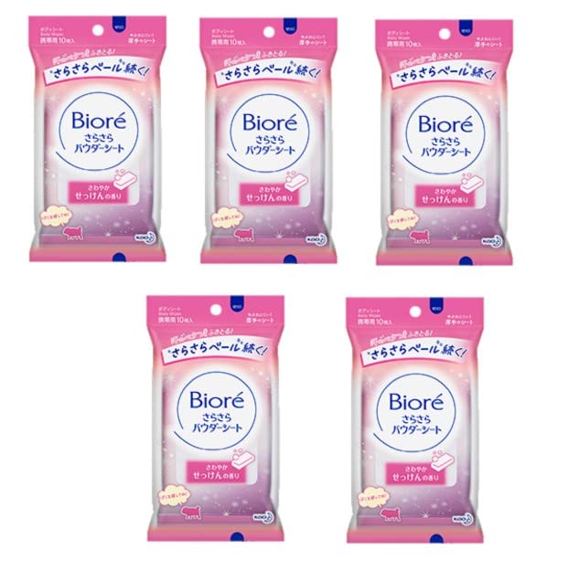 Amazon | 【5個セット】ビオレ さらさらパウダーシート さわやか