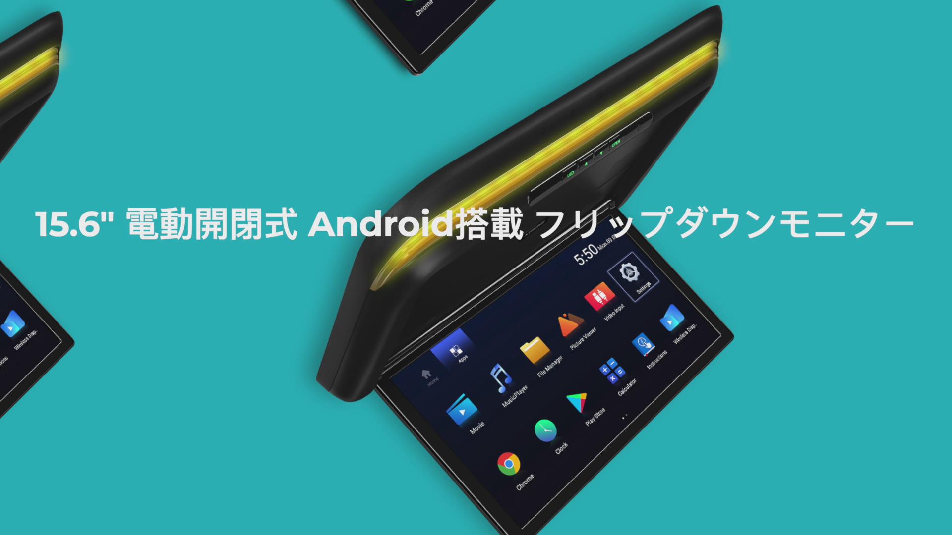 Amazon.co.jp: XTRONS フリップダウンモニター Android 15.6インチ