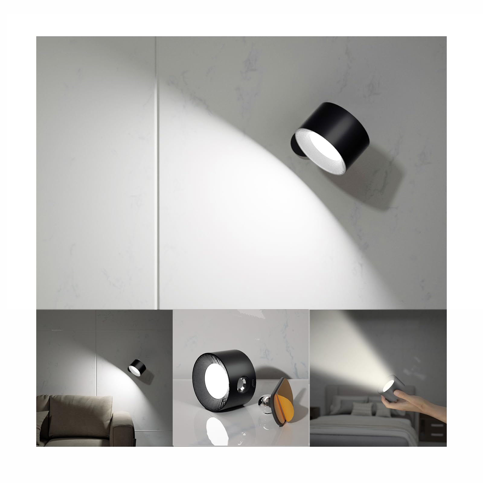 Koopala LED Reading Lights, Wall Mounted Sconces with 3 Color