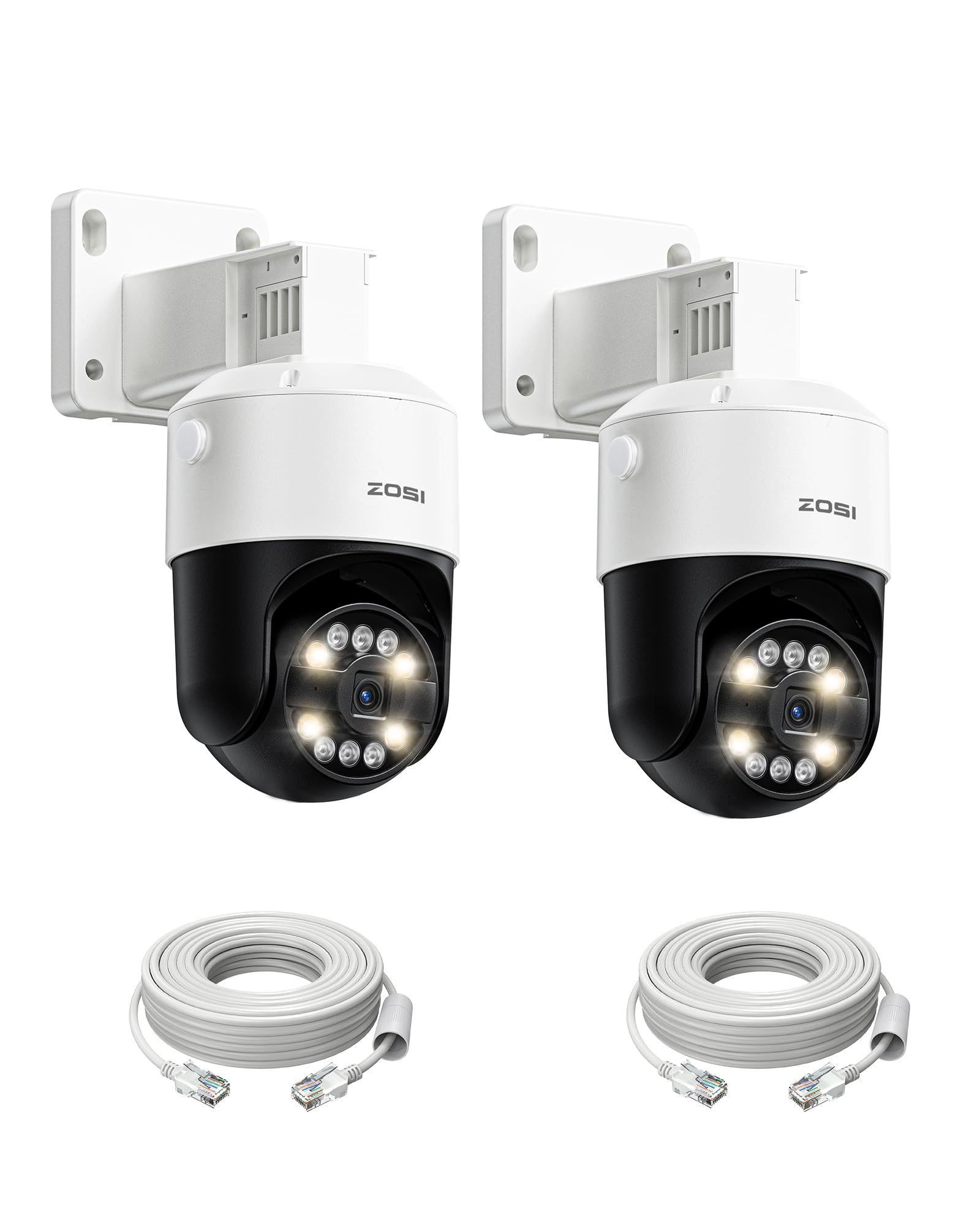 Amazon.com: ZOSI 2Pack C296 4K 8MP PoE IP Pan/Tilt Add-on Security