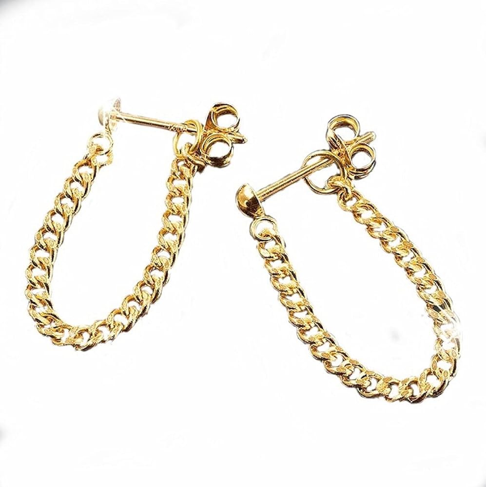 Amazon | K18 18金 アクセサリー ピアス ロングピアス フープピアス