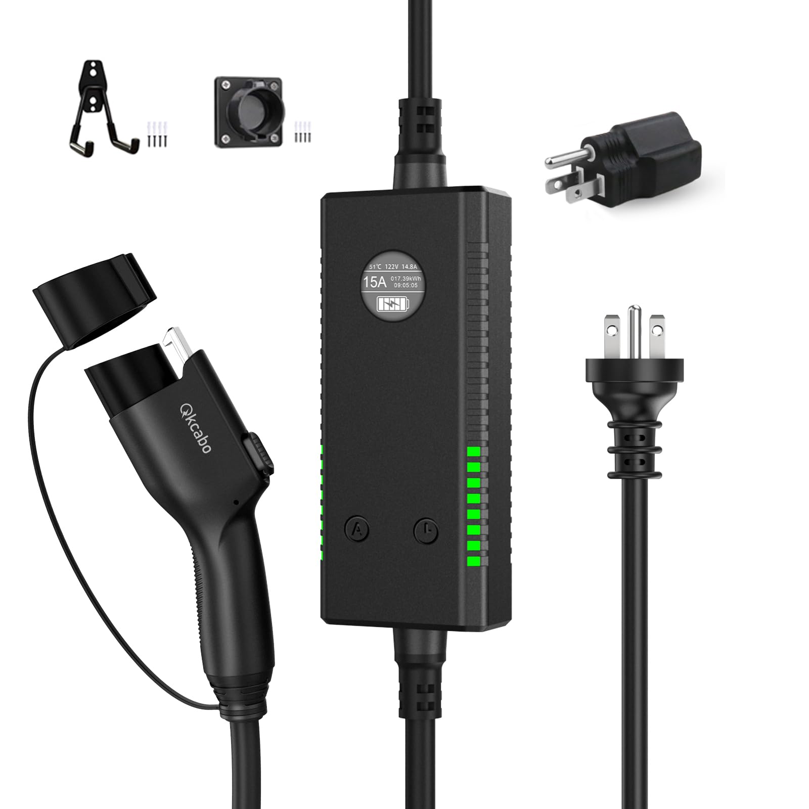 Amazon.co.jp: Qkcabo 3KW PHEV/EV 充電ケーブル、7.5メートル 100