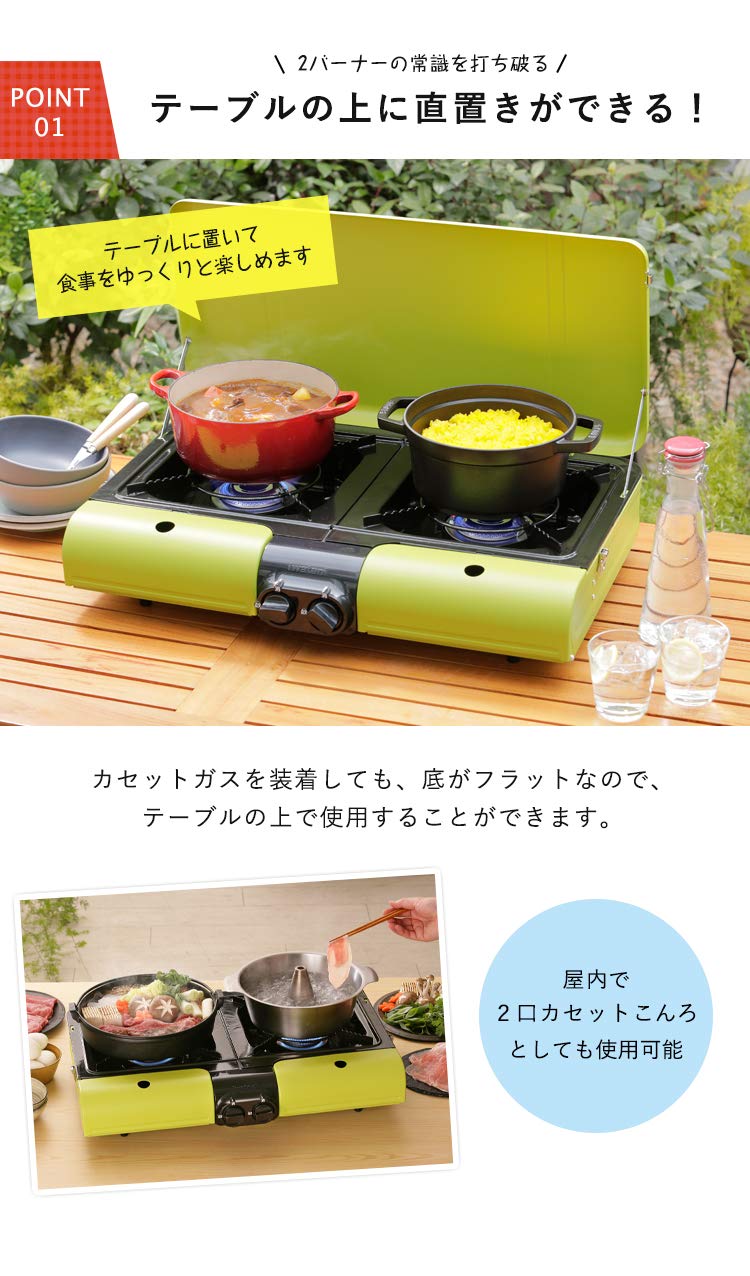 Amazon.com : Iwatani CB-TBG-2 Tabletop BBQ Grill Flat Twin S