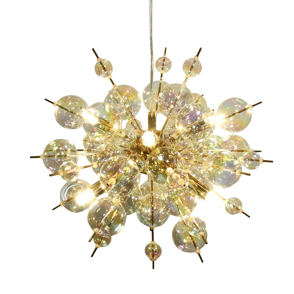 Amazon.co.jp : バブルシャンデリア ガラスペンダントライト 6灯 LED