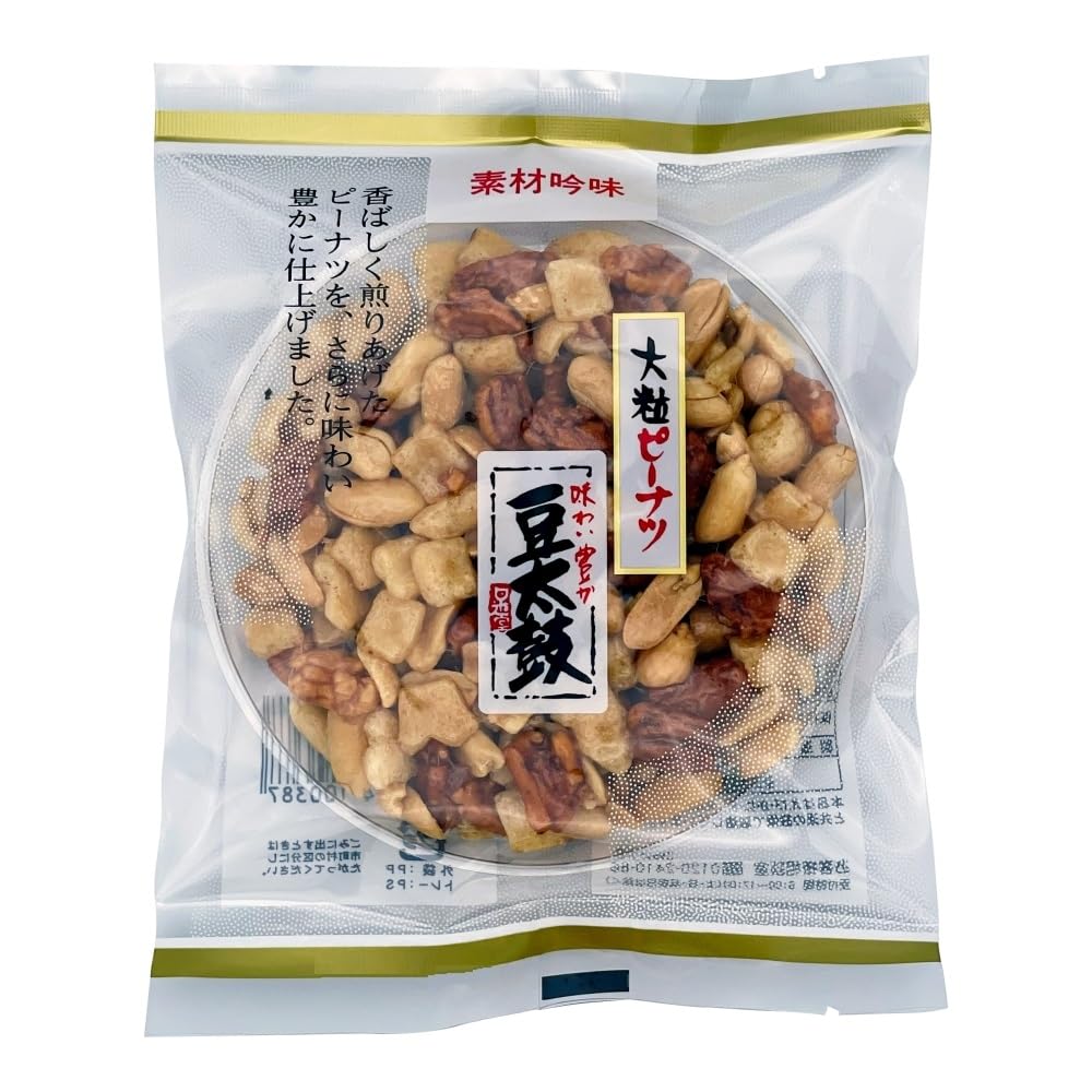 Amazon | 日進堂製菓 豆太鼓 ピーナツ 1枚×15袋 | 日進堂製菓 | 甘納豆