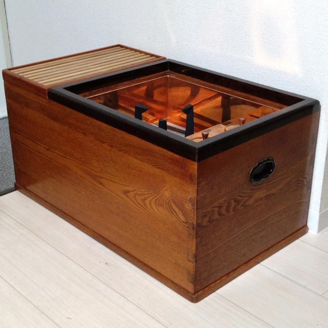 Amazon.co.jp: 長火鉢 江戸火鉢 手あぶり 木製 囲炉裏 茶道具 時代