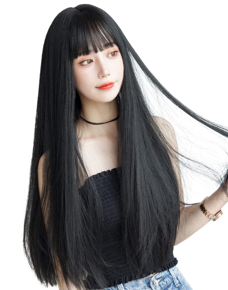 Amazon.co.jp: ウィッグ ロング ストレート ロングウィッグ 自然