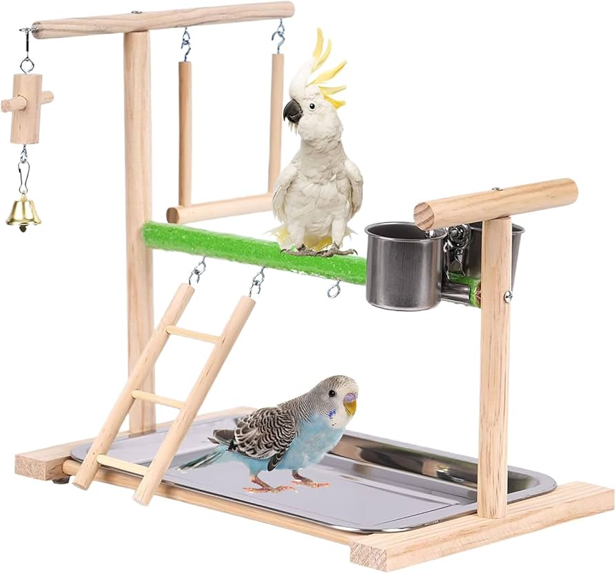 Amazon | インコ 遊び場 鳥の遊び場 止まり木 鳥用 遊び場 おもちゃ
