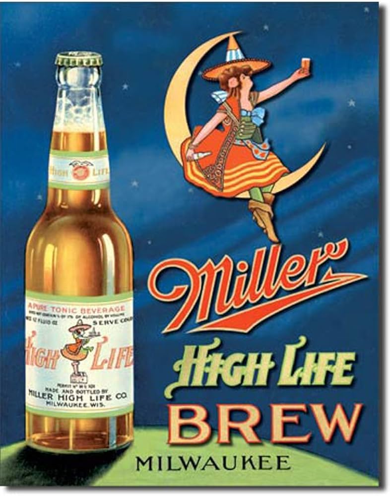 Amazon.co.jp: ミラービール☆ムーンレディー☆Miller High Life Brew