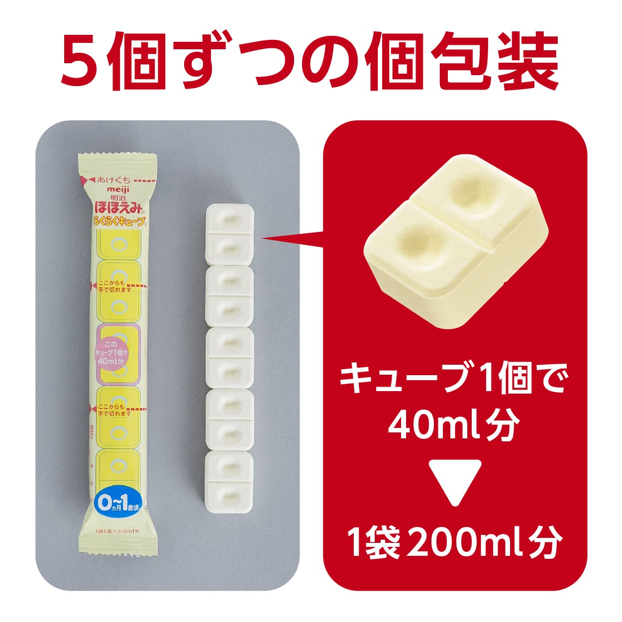 Amazon.co.jp: 明治ほほえみ らくらくキューブ 21.6g×5袋入り : 食品