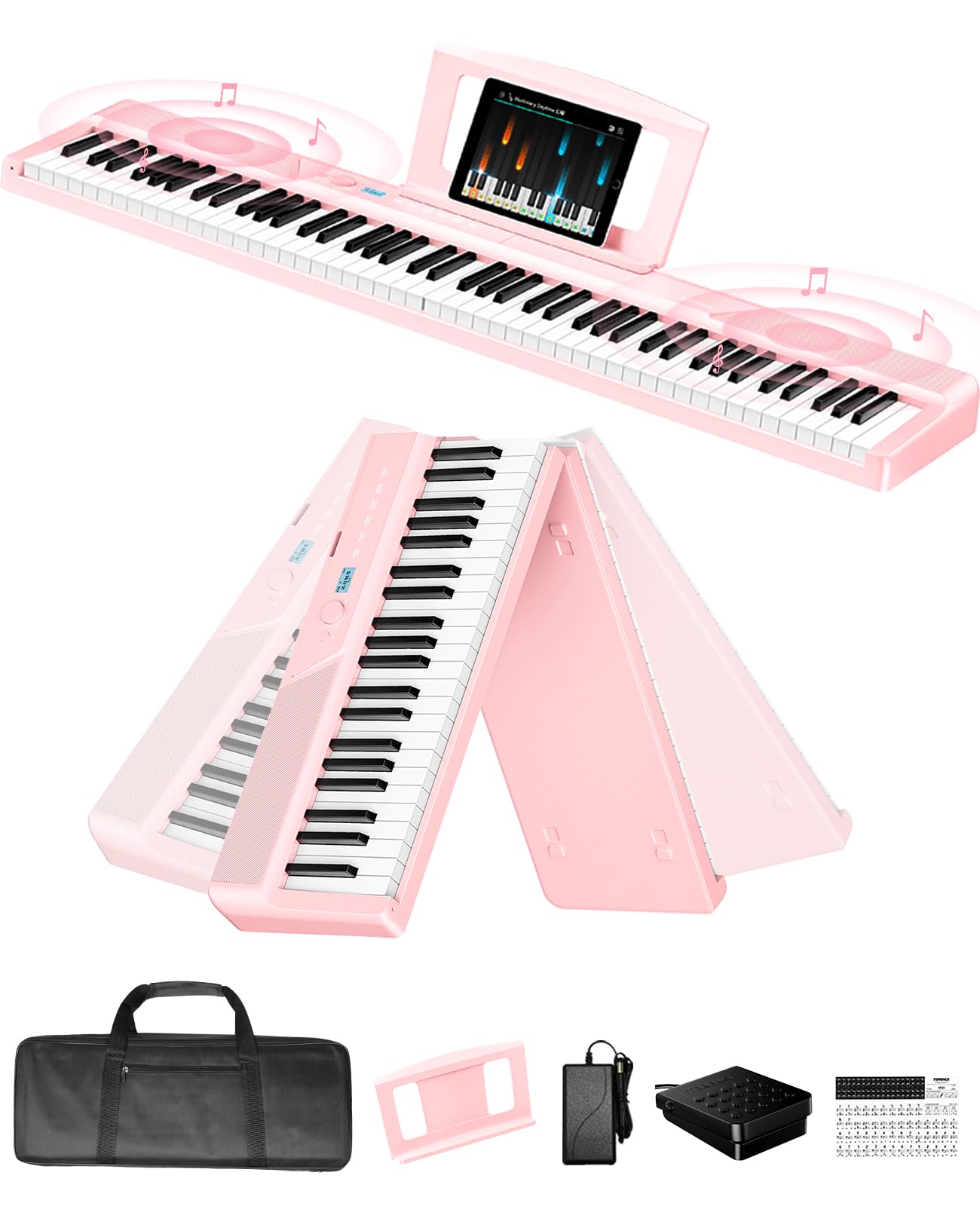 Amazon.com: TERENCE V50 Portable 88 Key Weighted Keyboard,Upgraded