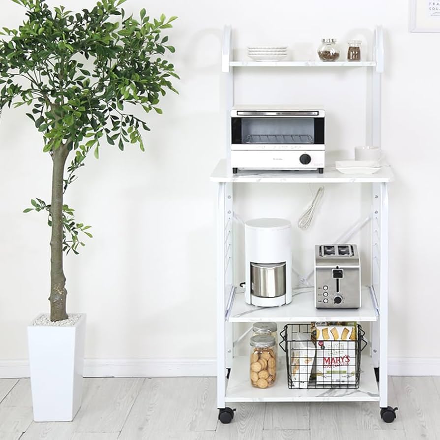 Amazon.co.jp: DORIS ドリス レンジ台 4段 スライド棚 幅60 キッチン