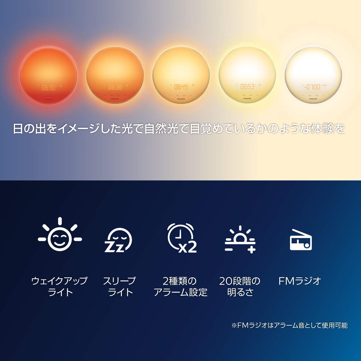 Amazon.co.jp: Genuine Philips SmartSleep Smart Sleep Wake Up Light