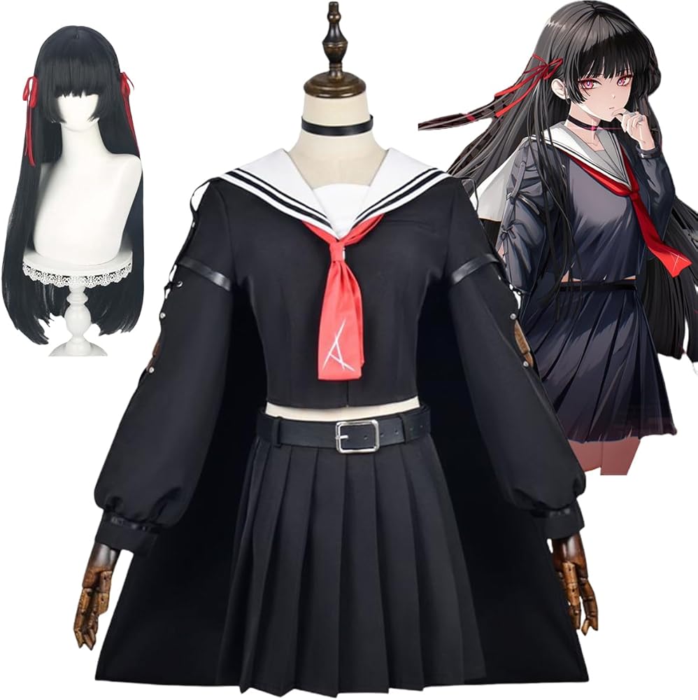Amazon.co.jp: [りん] 鳴潮 千咲 コスプレ衣装 JK制服 ヘア