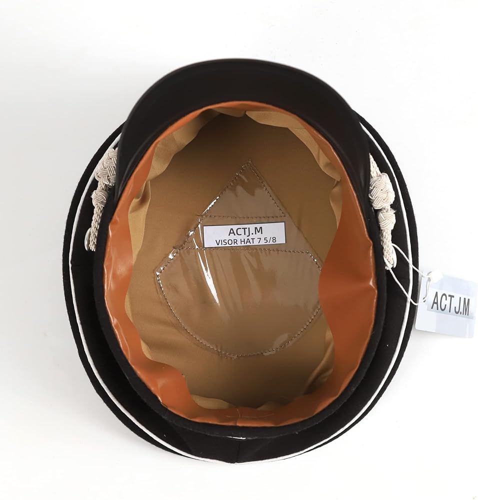 Amazon.com: ACTJ.M WWII WW2 German Officer Hat Crusher Cap with