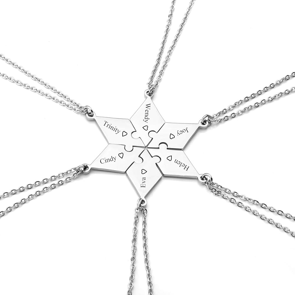 Amazon.com: PiercingJ Personalized Engraved Custom 6 Pieces Best