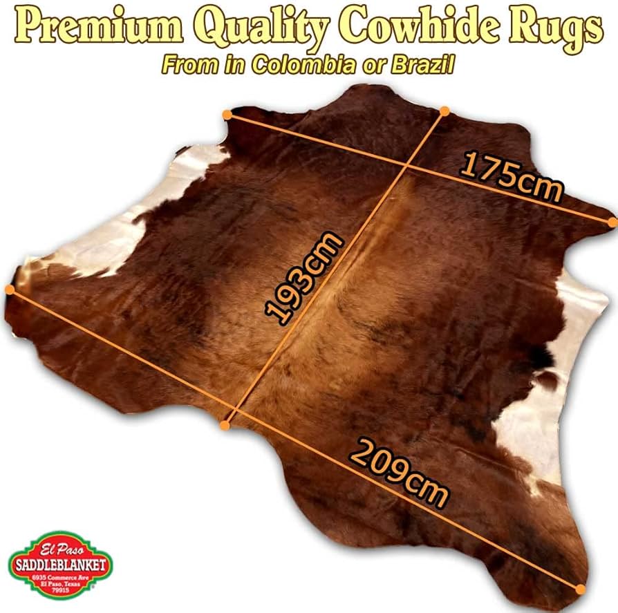 Amazon | 特大 コロンビア産 本革 天然皮革 カウラグ カウハイドラグ