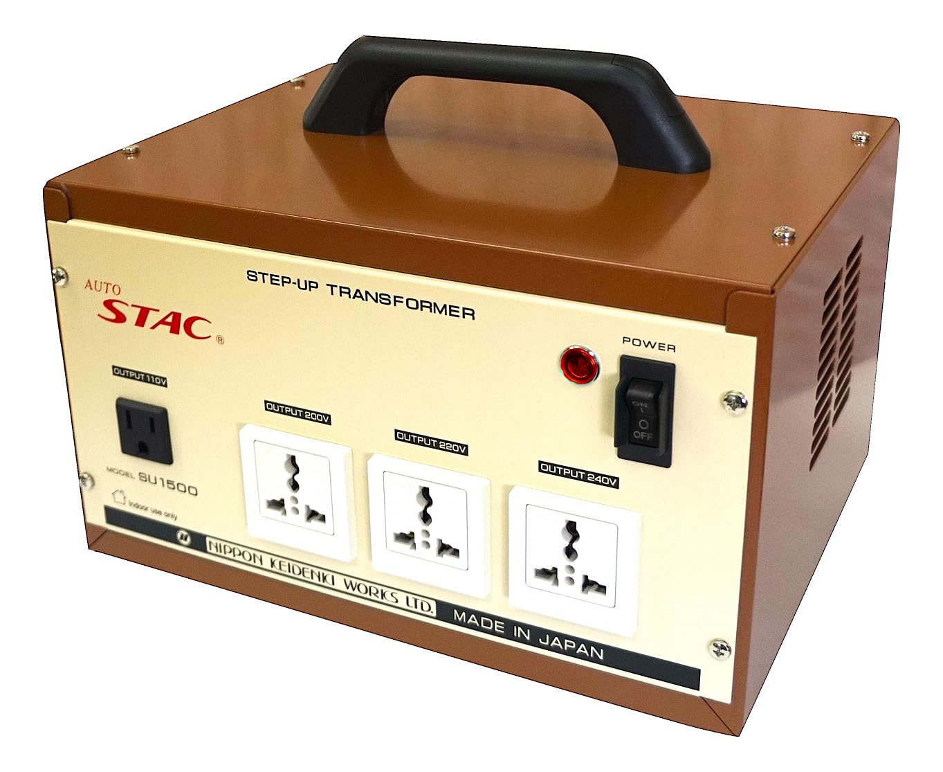 Amazon.co.jp: AUTO STAC SU1500 変圧器 ステップアップトランス 100V