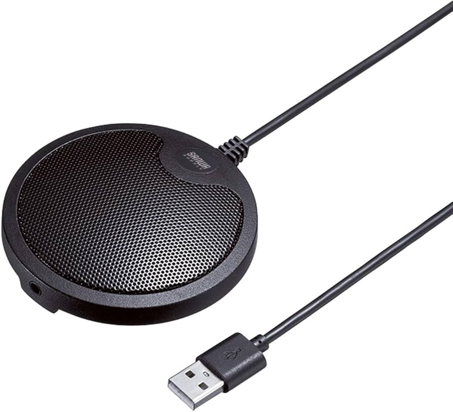 Amazon.co.jp: サンワダイレクト 会議マイク 無指向性 USB接続 Zoom