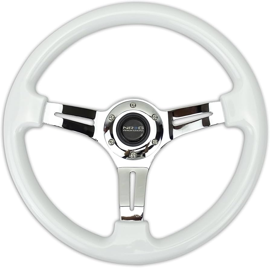 Amazon | MOTOFUTURE 35Φ 35cm ステアリング ハンドル 白 ホワイト