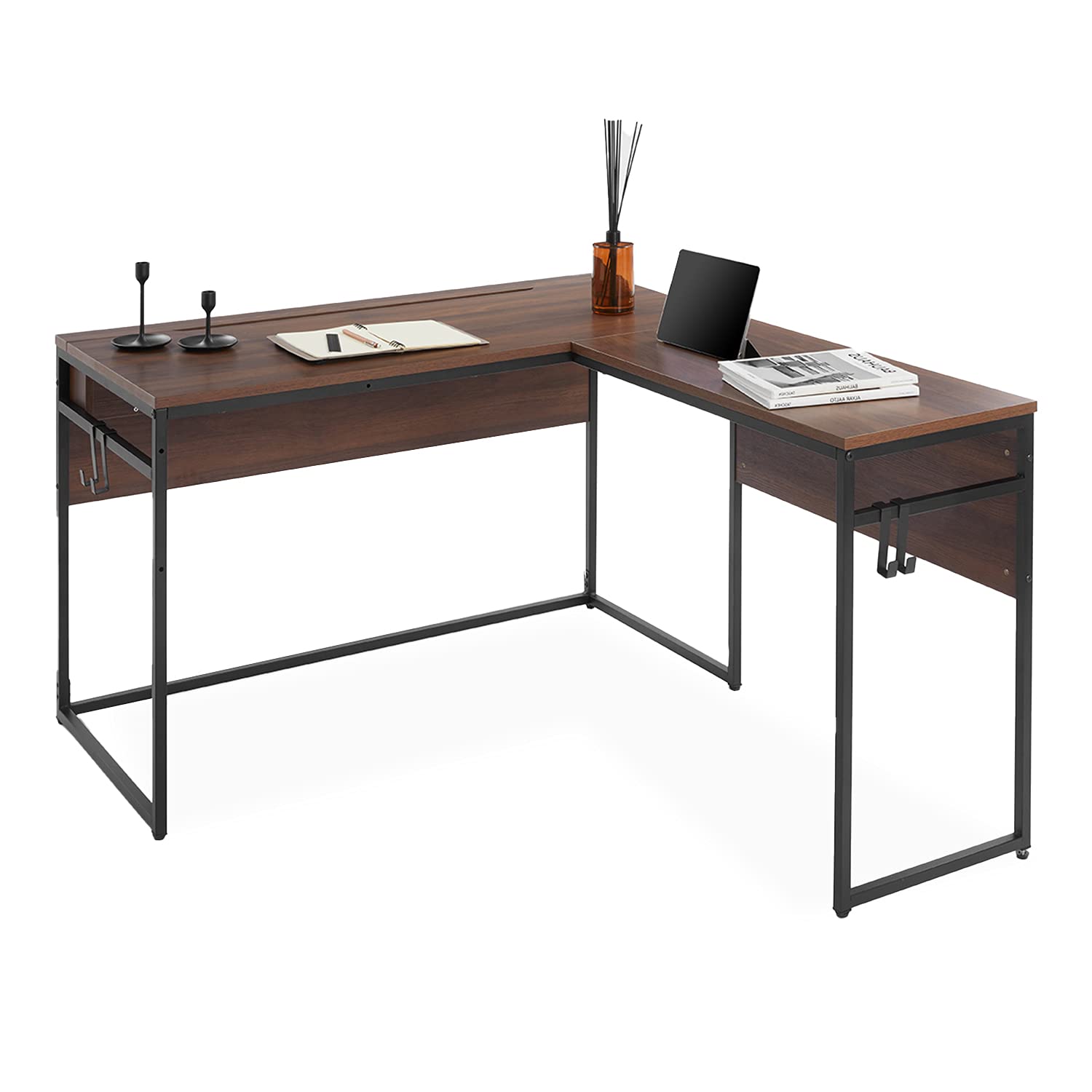 Amazon | LOWYA ロウヤ パソコンデスク 学習机 勉強机 L字 デスク