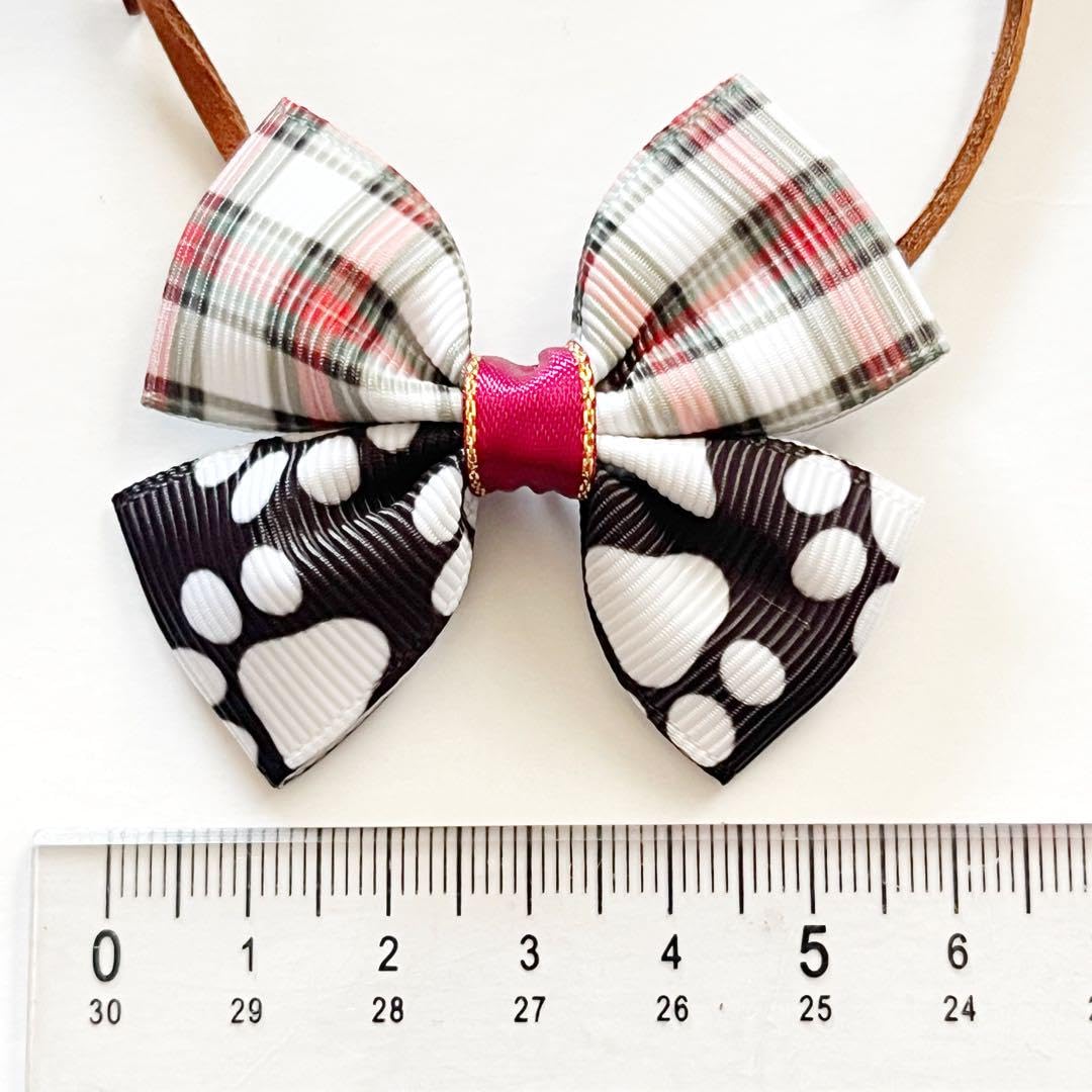 Amazon.co.jp: 065ハンドメイド 犬用チョーカー トリミングリボン 肉球