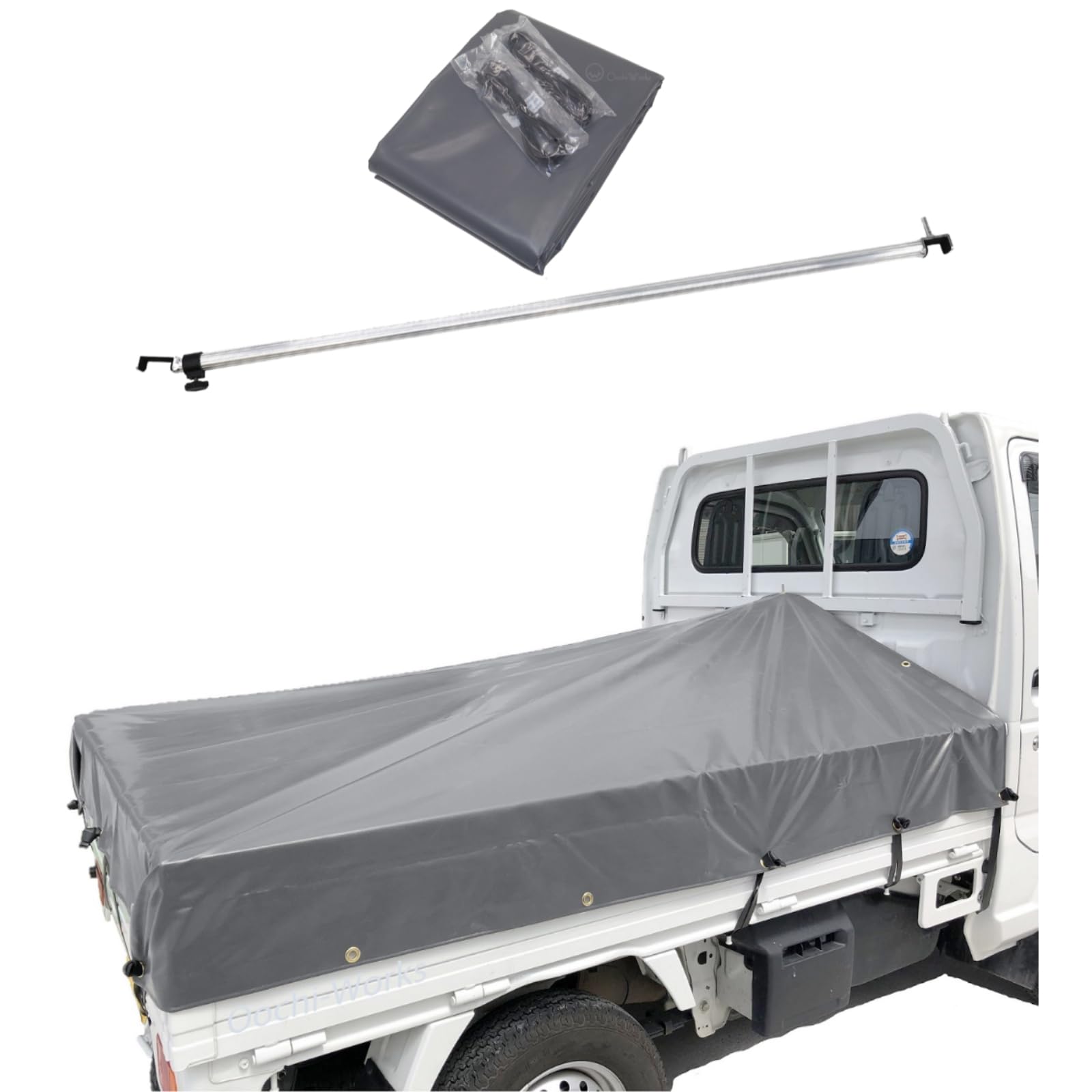 Amazon.co.jp: トラックシート 伸縮式荷台ポールセット スロープ型