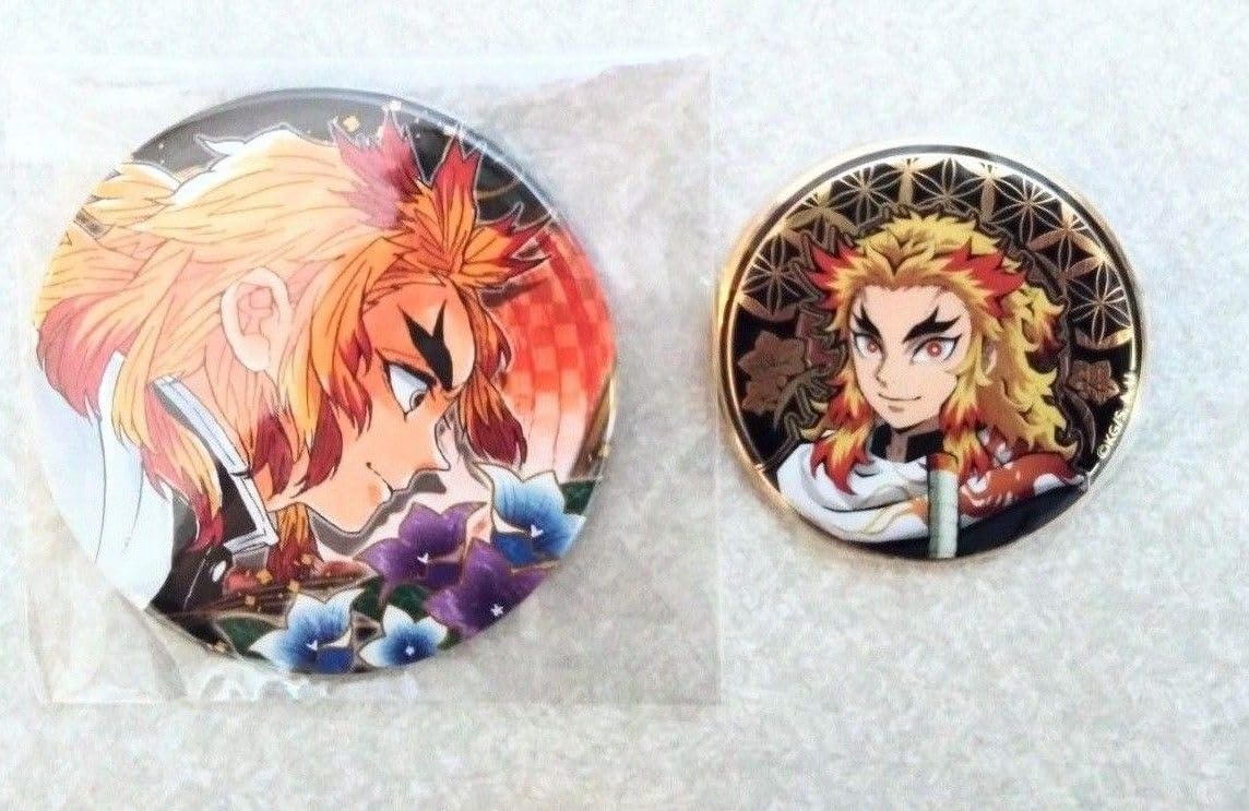 鬼滅の刃 AGF2022 レリーフメタル 缶バッジ 煉獄 3個 セット グッズ