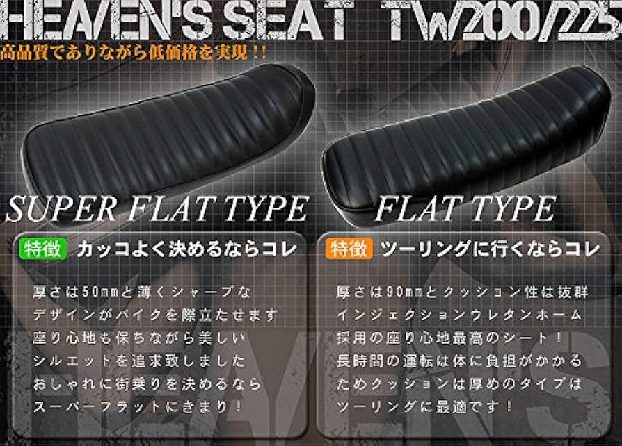 Amazon.co.jp: HEAVEN'S TW200/225用 フラットシート タックロール