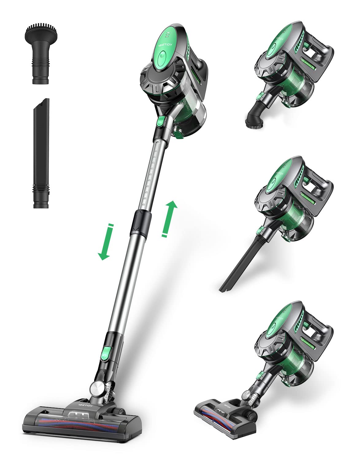 Amazon | 掃除機 コードレス, Vactidy V8 22000Pa 強力吸引 伸縮型