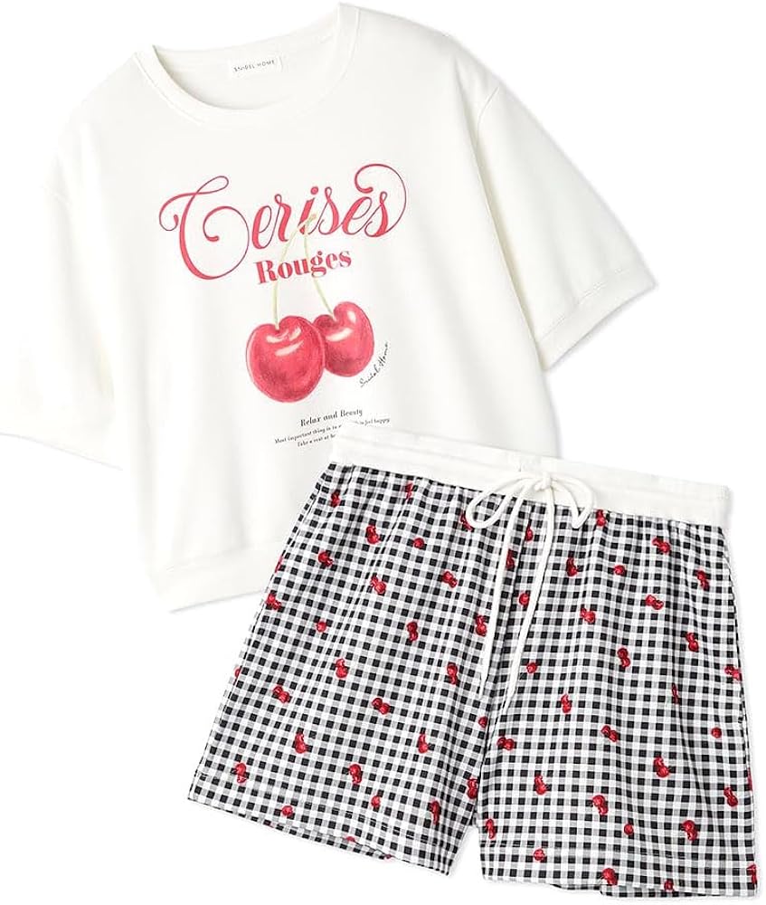 Amazon | スナイデルホーム チェリースウェットセットアップ パジャマ