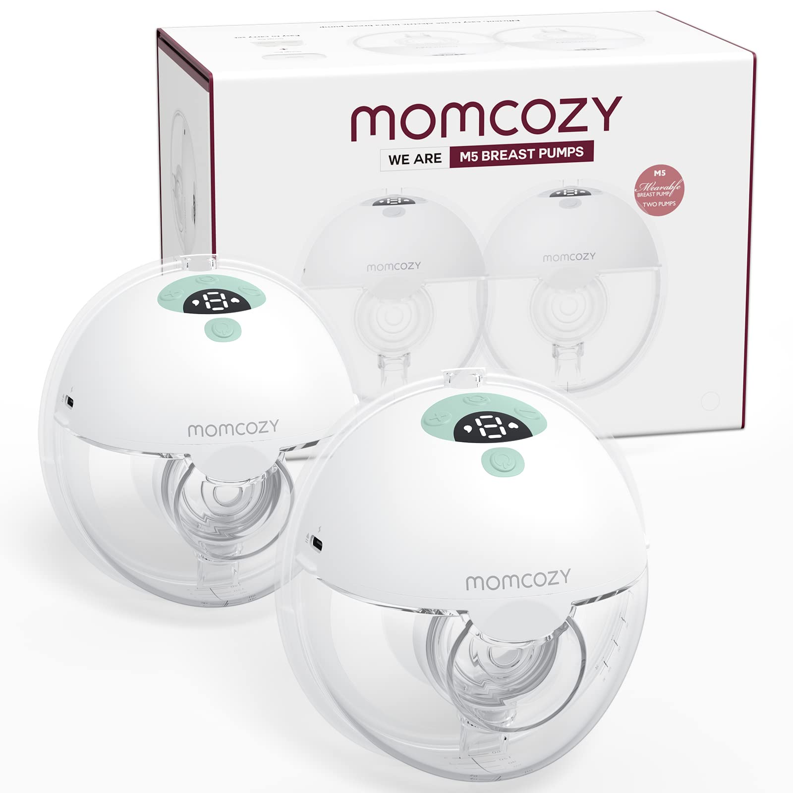 Amazon.co.jp: Momcozy 搾乳器 ハンズフリー M5 ウェアラブル搾乳器
