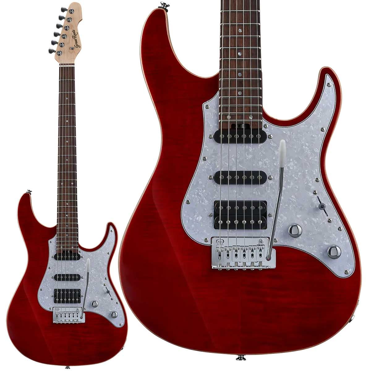 Amazon | GrassRoots G-SN-CTM STR エレキギター シースルーレッド