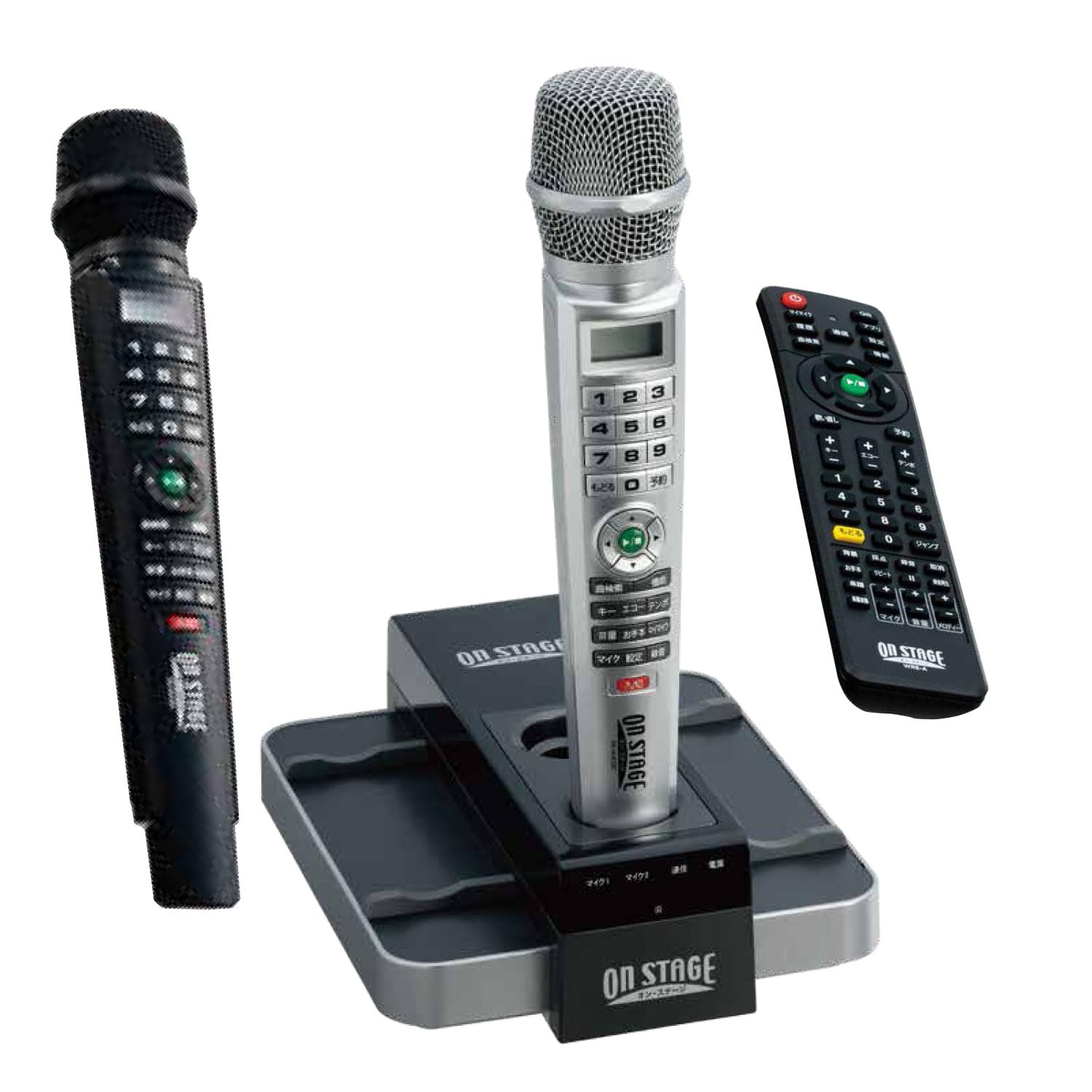 Amazon.co.jp: PK-WA100 カラオケセット マイク2本付き 1200曲 2本