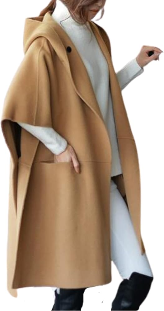 Amazon | [リーフラワー] ポンチョ コート レディース 大きいサイズ