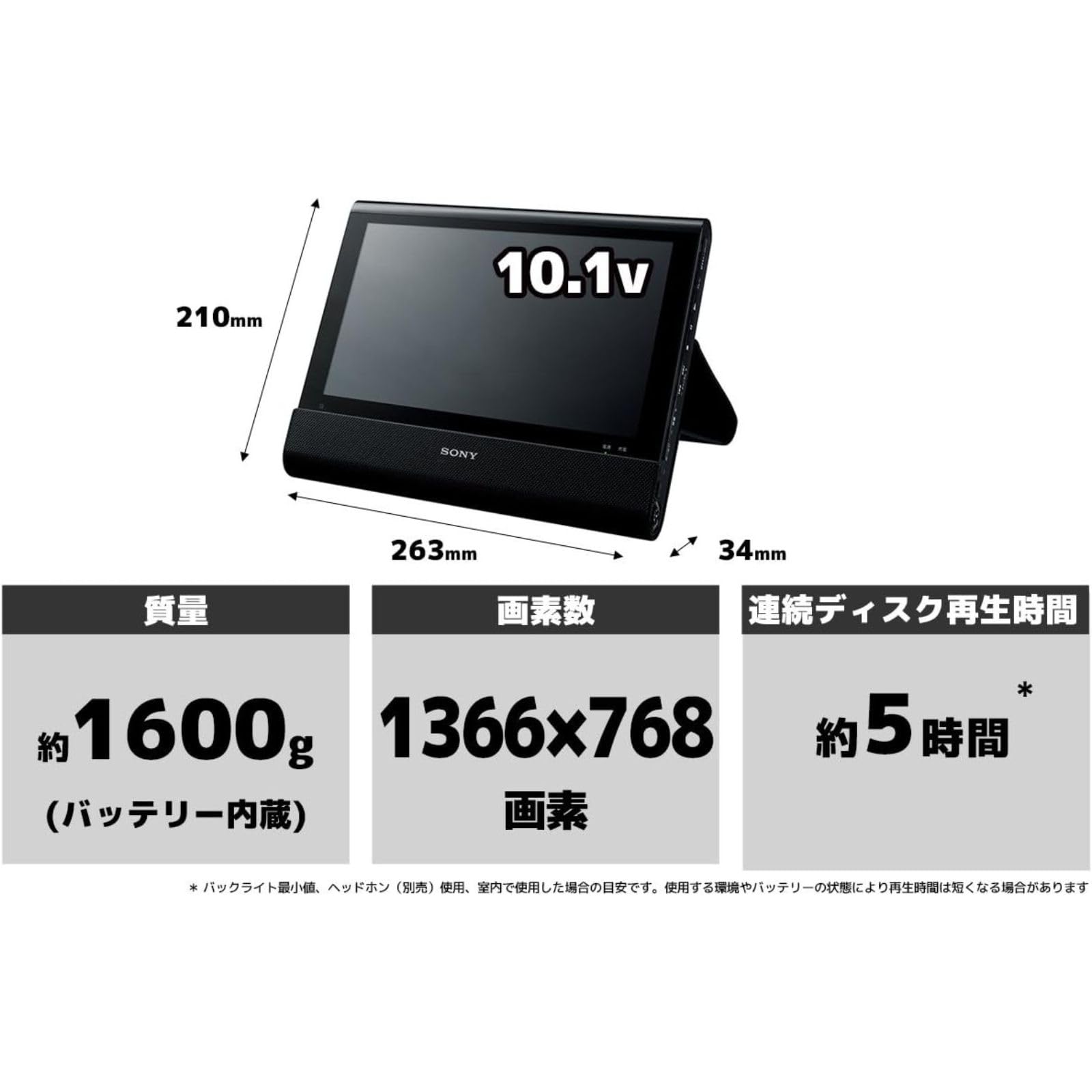 Amazon | 【整備済み品】 ソニー SONY 10.1V型 ポータブルブルーレイ