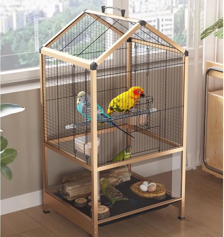 Amazon | 鳥かご 鳥 ケージ 鳥籠 金属鳥かご鳥飛行ケージ底トレイ錬